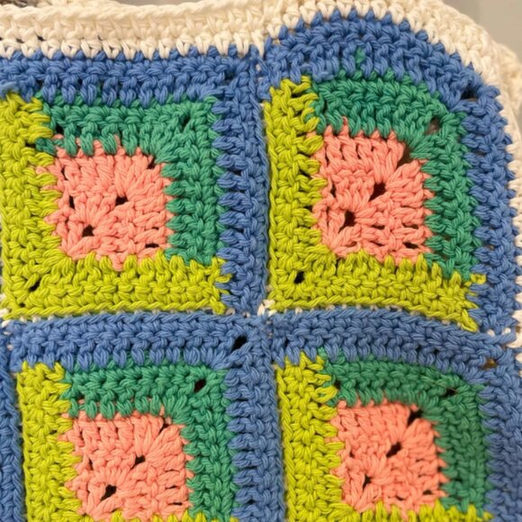 crochet granny square tote bag | 100% cotton - Picture 4 of 11